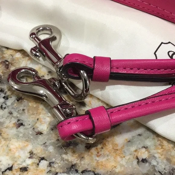 NEW Coach Legacy Leather Penny Shoulder Crossbody Bag 19914 Fuchsia Hot Pink - Picture 3 of 8